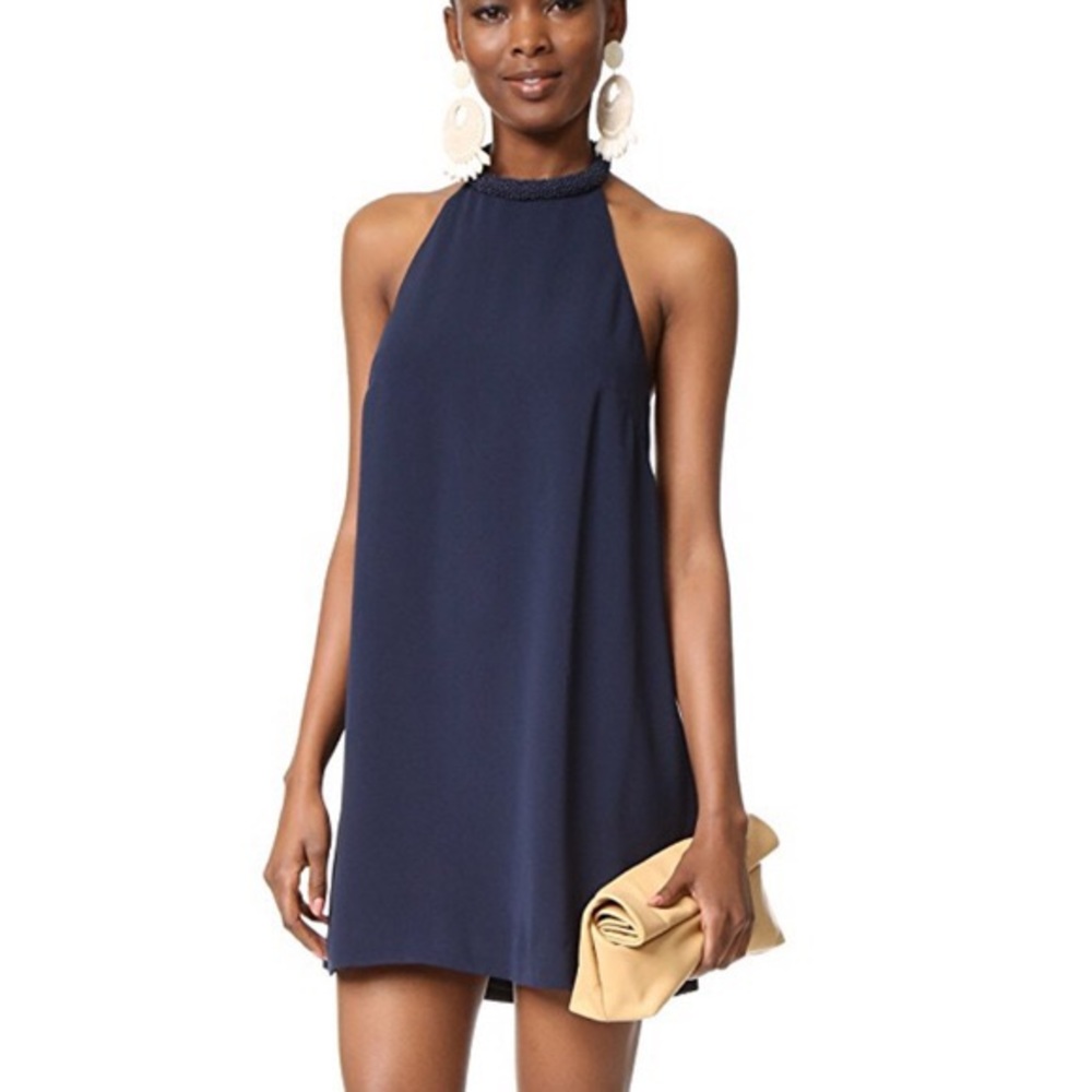 Keepsake Navy Halter Mini Dress Size XS